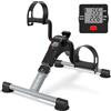 MEMEDA Pedaliera Cyclette Mini Bike per Riabilitazione di Gambe con Monitor LCD (Nero/Grigio)