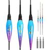 Taozoey Galleggianti da Pesca, 3 Pezzi Bobber da Pesca, LED da Pesca Boa, Elettronico Luminosi Galleggianti Pesca, Galleggianti per la Pesca Notturna(Pacchetto in Tubo di PVC)