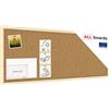 ALLboards Bacheca in sughero 100x40 cm cornice in legno NATURALE