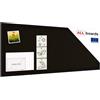 ALLboards Bacheca in sughero nero 100x40 cm cornice in legno NERO