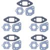 Adefol 5 Set Carburatore Guarnizione Carb Kit per Partner 350 351 352 370 390 per Poulan 1975 2050 2150 2550 PP220 Motosega a Gas 530 06 96-08