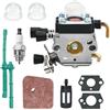 Jrisbo Kit Carburatore per STIHL FS38 FS55 FS55R FS45 FS46 FC55 KM55 Decespugliatore, Ricambi Tagliaerba Accessori FS 55 Carburatore con Guarnizione, Candela, Filtro Aria