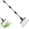 Nitoope Pala da giardino multifunzionale, per la pulizia di esterni, attrezzi da giardino multifunzione, raschietto per muschio, manico non incluso, in acciaio inox, strumento per rimuovere le erbacce (25 cm