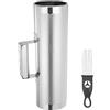 sourcing map Shaker Guiro in acciaio inox 10,2 x 30,5 cm strumento a percussione latina con raschietto strumento di allenamento musicale Guiro in metallo per band Sand Hammer Performance