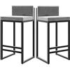 RUDANDIANPU RUDANDAN Sedia Sgabello Bar Altezza Contatore, Sgabelli Bar Da Pranzo Isola Cucina, Sgabello Da Soggiorno Telaio In Metallo Rivestito In Velluto Set Di 2(Size:55 cm, Colore: Grigio)