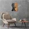 Wallity Accessorio decorativo da parete in legno, colore nero e noce, 43 x 3 x 58 cm, 50% legno (3 cm) e 50% metallo (1,5 mm), design unico, perfetto per la decorazione della casa