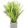 Flair Flower Erba artificiale con lavanda in vaso, 40 cm, set di fiori di lavanda, erba artificiale, ciuffo, composizione di erba, pianta artificiale
