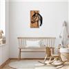Wallity Elegante accessorio decorativo da parete in legno, colore nero e noce, 40 x 3 x 58 cm, 50% legno (3 cm) e 50% metallo (1,5 mm), design unico per la decorazione della casa
