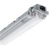 LEDKIA LIGHTING - Plafoniera Stagna Slim 120cm | IP65 Resistente ad Acqua e Polvere | Compatibile con Tubo LED T8 1200mm | Installazione Interni/Esterni, 1200 Mm, 1 Unité, Policarbonato