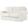 AIMENJOY Copridivano con Schienali Separati E Cuscini Seduta, Copridivano Antiscivolo con Fascia Elastica, Proteggi Mobili Velluto Elasticizzato (White,2 Posti -5 Pezzi)