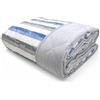 Tex family Trapuntino Rigato Blu - Copriletto Trapuntato Mezza Stagione - Microfibra Morbida 100 gr/m² - Made in Italy - MATRIMONIALE 2 PIAZZE