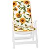 emmevi Cuscino Sedia Poltrona Morbido Girasoli Coprisedia Universale Interno Esterno mod.IBIZA 34A BIANCO
