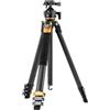 Fotopro Fotopro Origin Plus Golden - Treppiede da viaggio compatto in fibra di carbonio, 152,4 cm, professionale, resistente, con gambe profilate, testa a sfera super grande, borsa resistente alle