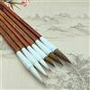 XCSJ 6 Pcs Pennelli Per Calligrafia Cinese Eccellente Kanji Giapponese Sumi da Disegno, 3 Dimensioni, 2 Materiale, Per Calligrafia, Pittura,Studenti,Principianti (Marrone, 6 Pcs)