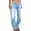 Briskorry Jeans da donna Boyfriend, stile vintage, Streetwear, jeans da donna, gamba larga, dritta, jeans Y2K, con gamba dritta, jeans da donna con orlo strappato e vita bassa per donna Bonprix, Azzurro, S