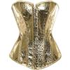 Generico Gotico Corsetto Satin Bustino Corsetto in Metallo Corsetti Glitterati Bustino Corsetto Spallacci Medievale Corpetto Donna Sexy Corsetto Donna Sexy Overbust Corsetti Bustino per Halloween, Carnevale