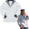 Mil-Tec Bundeswehr Marine Bord Camicia NEU BW Giacca da marinaio Giacca marina bianco 50