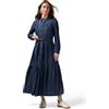 Oltre: Vestito Chemisier in Tencel Blu. 52 Stagione Primavera Estate 2025.