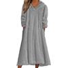 Briskorry Abito Invernale Donna Taglie Forti, Vestito Donna Elegante Autunnale, Pullover Vestiti con Cappuccio Tinta Unita Maglione Vestito Oversize Casual Abiti Caldo Per Autunno Inverno Loungewear