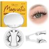 QUEWEL Ciglia finte magnetiche riutilizzabili con applicatore, Ciglia Magnetiche morbide e comode, facili da indossare, migliore vestibilità della forma degli occhi (NZ-H)