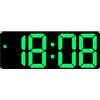 Colcolo Orologio da parete digitale Dimmer Display 12H 24H Orologio da tavolo elettronico temperatura LED Sveglia per a Office Festival Teens, VERDE