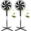 Aigostar Ventilatore a Torre Silenzioso con Telecomando, Display LED, 4 Modalità, 3 Velocità, Timer 12 Ore, Ampia oscillazione, Ventilatore a torre Potente Silenzioso per Casa, 93CM, 45W, 2 Unità