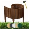 be4nature Rollborder Staccionata 100 x 10 cm Dunkelbraun Bordatura impregnata per aiuole in legno di pino piccola Recinzione decorativo Palizzata da giardino Bordura per orto