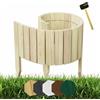 be4nature Rollborder Staccionata 100 x 20 cm Beige Bordatura non impregnata per aiuole in legno di pino piccola Recinzione decorativo Palizzata da giardino Bordura per orto