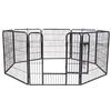 AQPET Recinto Modulare 80x80 cm per Cani, Gatti, Conigli e Roditori - 8 Pannelli Resistenti per Interno ed Esterno, Sicuro e Facile da Montare, Ideale per Casa e Giardino