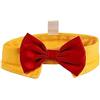 CLSSLVVBN Pet Neck Papillon Gatti Ornamenti Animali Forniture Abbigliamento Ornamento Accessori per la toelettatura Collare per Gatti per Cani Decorazione per Feste, Giallo Rosso, S