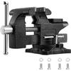 TEENO Morsa da Banco 4.5 inch 4.5kg，con larghezza della mascella 113 mm，Heavy Duty 270 ° Base Girevole Tavolo Morsetto da Banco,materiale in acciaio fuso, potenza di serraggio 2000 kg