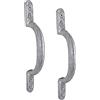 IRONTITE® Confezione da 2 maniglie a D zincate da 150 mm (6) con maniglia per focolaio, maniglia per porta, cancelli e porte in legno (zincata)