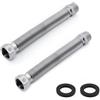 VANCOCO 2 pezzi Tubo Flessibile in Acciaio Inox 3/4 Lunghezza Regolabile da 200 a 400 mm, Tubo di Collegamento, Raccordo Flessibile per Acqua