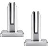 Nullnet 2 Pezzi Morsetto per Vetro in Acciaio Inox, Ringhiera per Piscina Vetro, per Vetro da 8-12 mm/0,3-0,5 di Spessore, Recinzioni in Vetro da Parete per Casa Scale Piscina Balaustra Balcone Giardino