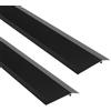EXLECO 2pcs Soglia di Dislivello Pavimento Alluminio Profilo di Transizione Pavimento 90 * 10cm Profilo di Raccordo Pavimenti Soglia del Pavimento Striscia Transizione Pavimento da 8-40mm per Rampa