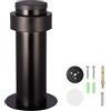 CKLHCFF Fermaporta Da Pavimento In Acciaio Inox, Ferma Porta Da Pavimento, Con Paraurti In Gomma, Viti E Adesivo 3m, 3 Metodi Di Installazione, Per Tutti I Pavimenti Duri (Nero/Black, 4.6cm/1.77in)