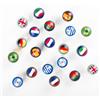 MARBLEFLAGS Lusso 20 Biglie di Cristallo per Bambini con Bandiere Paesi da Collezionare o Giocare con Circuiti di Biglie. Dimensioni 16 MM (collezione Champions)