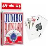 KAV Mazzo di carte da gioco grande Jumbo per 52 giochi, feste in famiglia, serate di poker, interni, esterni, giardino, barbecue e Natale, carta gigante rivestita in plastica (13 x 9 x 2 cm)