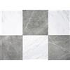 FloorPops Chris Loves Julia FloorPops Bonneville - Piastrelle per pavimenti, effetto marmo grigio e bianco, 30,5 x 30,5 cm