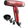 GA.MA Italy Professional, Asciugacapelli iQ Lite Max, Phon Ultraleggero con Motore Digitale 85.000 rpm, Tecnologia Oxy Active per Capelli Brillanti e Protetti, 1700 W di Potenza, Color Rosso