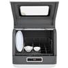 TouTToNG Lavastoviglie portatile, mini piano di lavoro, lavastoviglie da tavolo, controllo touch per 12-20 stoviglie, 45 x 40 x 44,8 cm (bianco)