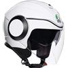 AGV Orbyt E2205 Solid Casco Moto Jet, Unisex - Adulto, Bianco Perla, L