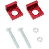 ECSiNG Tendicatena CNC per moto con diametro del foro da 15 mm, 2 pezzi, per moto da 50 cc, 70 cc, 90 cc, 110 cc, 125 cc, colore rosso