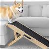 PRIORPET Rampa per Cani Piccoli o Grandi - Regolabile 18-53 cm - Per Letto e Divano - Legno di Betulla - La Piattaforma Si Collega Perfettamente - Rampa Pieghevole - Naturale