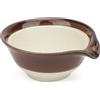 Linkidea Ciotola da Barba in Ceramica, Tazza di Schiuma di Sapone da Barba per Uomo, Tazza di Crema da Barba per Rasoio Bagnato con Barba Larga, Marrone