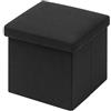 Bonlife Cassapanca con vano portaoggetti per bambini, colore grigio, pieghevole, con coperchio, 30x30x30x30 cm