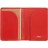DUDU Custodia Porta Passaporto in Pelle da Viaggio con Protezione RFID e Porta Carte di Credito Rosso fiamma
