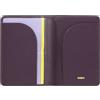 DUDU Custodia Porta Passaporto in Pelle da Viaggio con Protezione RFID e Porta Carte di Credito Deep purple
