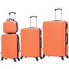 CELIMS La soluzione completa di valigie da viaggio: vari colori, materiale ABS robusto e maneggevolezza a 360 gradi., arancione, Lot de 3 Valises, Valvole ABS