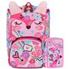 Clondo Schoolpack Zaino Scuola Estensibile Orecchie Sollevabili con Astuccio 3 Scomparti, Per Seven SJ Gang Pinkhugs Fan, Bambini e Ragazzi, Multizip, Pennarelli, Pastelli, Accessori, Bambina
